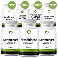 Nattokinase Capsules - Buy 3 Get 2 (Plus Free Gifts)
