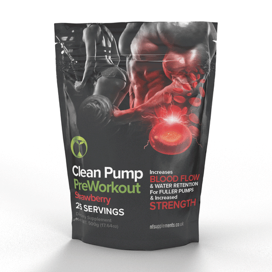 Clean Pump Pre Workout - Increases Blood Flow & Water Retention For Fuller Pumps & More Strength